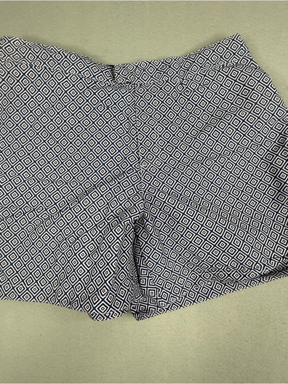Aqua et Sol Men's Swim Trunks 38 Blue White Geometric Mesh Lined NWT USA